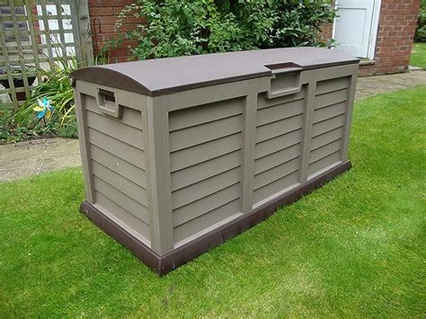 GSD Plastic Garden Storage Deck Box Waterproof Domed Lid Style XL Size 440 Litre 5 Year ...