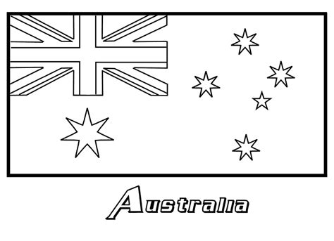 Printable australia-flag-coloring-page - Coloringpagebook.com