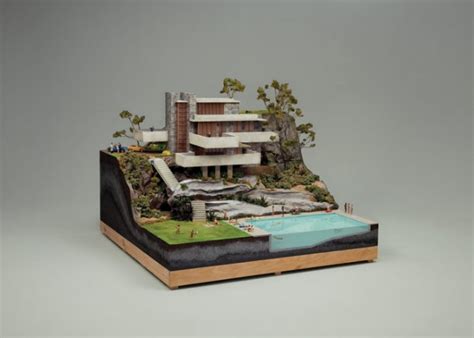 Creative Recreations of Frank Lloyd Wright's Falling WaterInterior ...