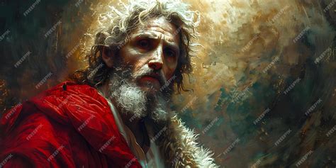 Premium Photo | Religious painting of Jesus as the Good Shepherd a ...