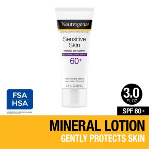 Neutrogena Sensitive Skin Sunscreen Lotion SPF 60+, 3 fl oz - Fred Meyer