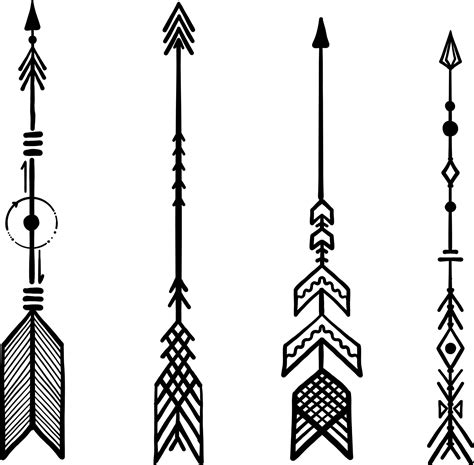 arrow ornament vector illustration in black and white colors 16836913 ...