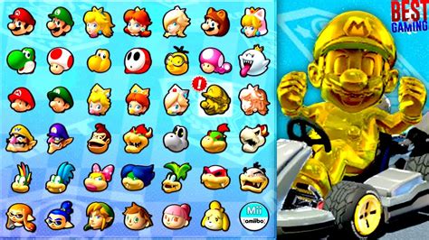 Mario Kart 8 Deluxe - All Characters (+ Golden Mario) - YouTube