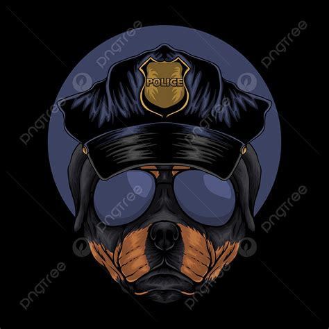 Rottweiler Vector PNG Images, Rottweiler Police Vector Illustration ...