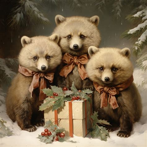 Wildlife Christmas Card Art Free Stock Photo - Public Domain Pictures