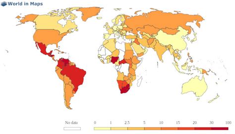 Homicides - World in maps