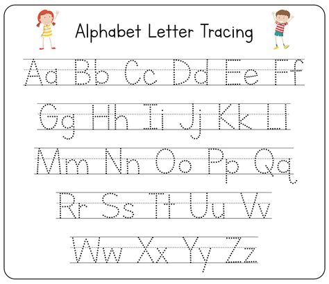 Tracing Letters Template | Alphabet Worksheets