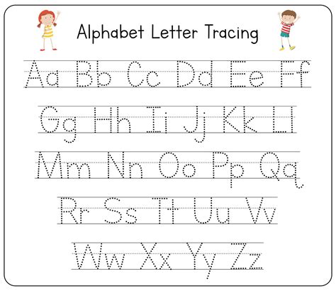 Printable Alphabet Letter Tracing Worksheets Free Printable Alphabet Worksheets, Abc Worksheets ...