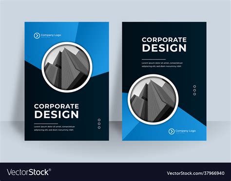 Corporate Book Cover Design Template In A4 Stock Illustration Download Image Now Brochure ...