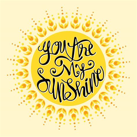 You Are My Sunshine Printable