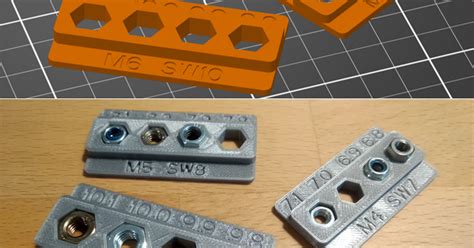 Hex-Bolt and Nut Gauge by Adrian T. | Download free STL model ...