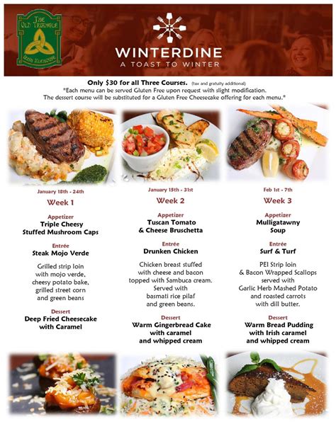 WINTERDINE 2021! 3 Course Meals for Three Weeks only $30 for all three courses. Call us at #902 ...