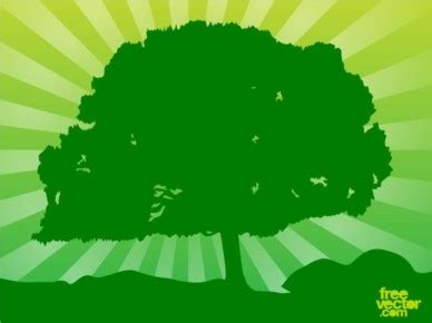 Green Tree background set vector free download