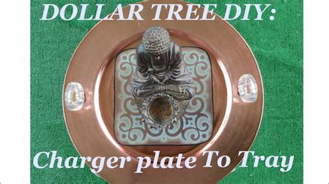 DOLLAR TREE DIY! | Easy and budget-friendly DIY! | DOLLAR TREE Charger Plate to tray (2020 ...