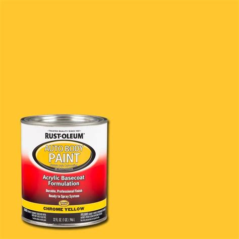 Rust-Oleum Automotive 1 qt. Chrome Yellow Auto Body Paint (Case of 2)-275236 - The Home Depot