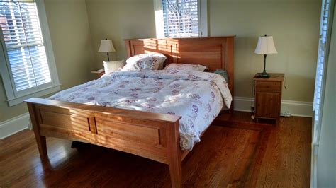 Custom Made King Size Cherry Bed by Clark Fine Furniture | CustomMade.com