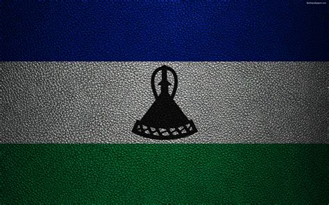 Download wallpapers Flag of Lesotho, 4k, leather texture, Africa ...