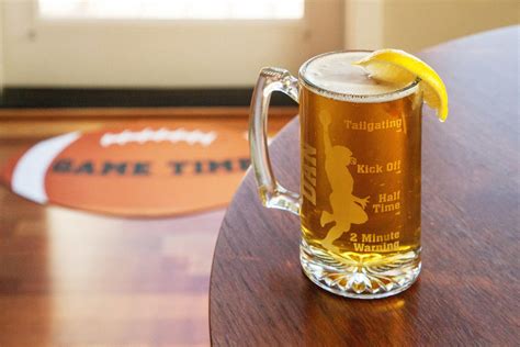 personalized beer stein mug on a table and a football shap… | Flickr