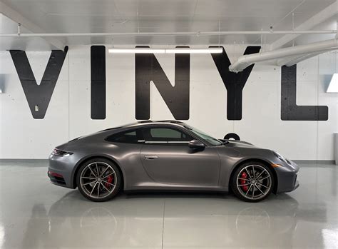 Vinyl Labs | Porsche 911 Carrera 4S 992 Satin Dark Grey Colour Change ...