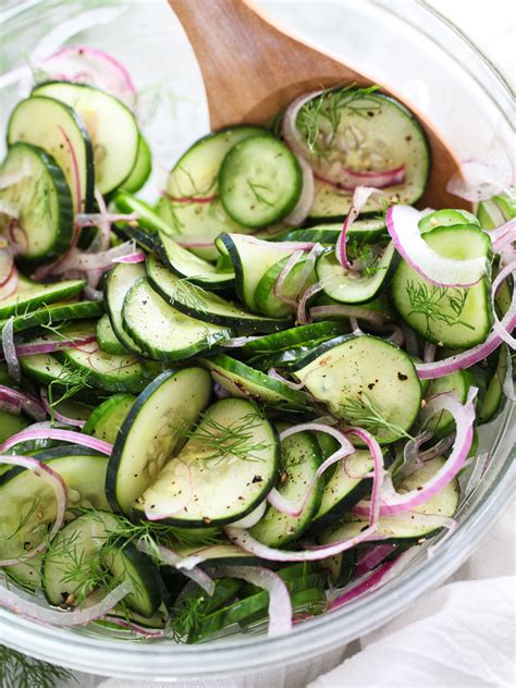 Easy Cucumber Salad with Dill | foodiecrush