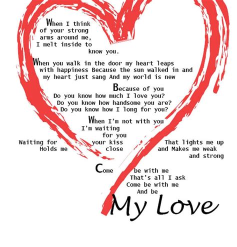 My Love Poetry for Him Print 8 X 10. Digital Download. Gift for Him - Etsy