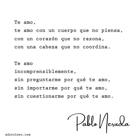 Poemas de Amor: Te Amo de Pablo Neruda | Adoro Leer