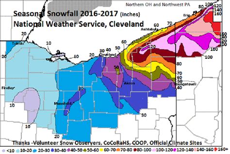 Ohio Snow Belt Map