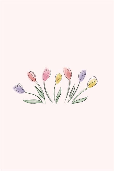 a bunch of tulips on a pink background
