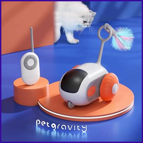 Interactive Cat Toy Remote Control & Automatic Moving Cat Toy Smart Interactive Electronic Pet ...