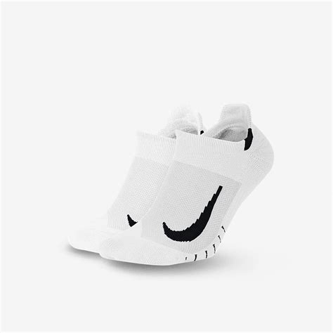 Nike Multiplier No-Show Socks - White/Black - Running Socks