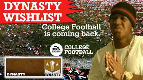 EA Sports College Football is Back! Wishlist For Dynasty Mode! - Win ...