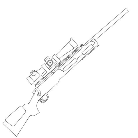 Sniper rifle outline 17554580 Vector Art at Vecteezy