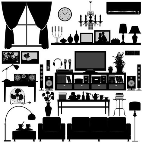 Living Room Furniture 341216 Vector Art at Vecteezy