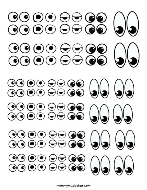 Free Printable Googly Eyes (Tons of Sizes!)