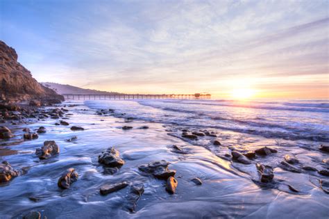 Beautiful Southern California Coastline At Sunset Stock Photo - Download Image Now - iStock