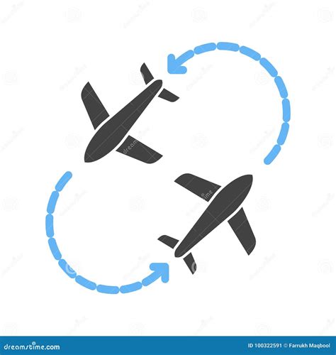 Round Travel Flights stock vector. Illustration of flight - 100322591