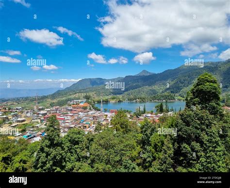 Aerial view of Sarangan Lake (Telaga Sarangan) in Magetan, East Java Stock Photo - Alamy