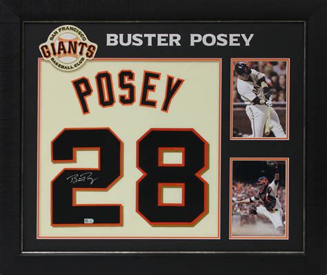 Buster Posey signed San Francisco Giants jersey display framed