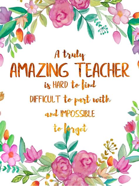 "A truly amazing teacher is hard to find Quote / Teacher Gift / Teacher Appreciation ...