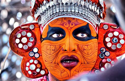Theyyam Oil Painted HD, brown and red tribal mask #Asia #Others #1080P #wallpaper #hdwallpaper # ...