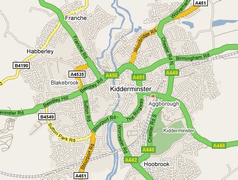 Kidderminster Map - United Kingdom