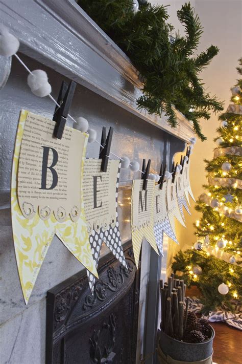 DIY Christmas Banner - Be Merry - 2 Bees in a Pod