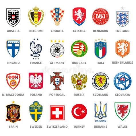 European Football 2020, 2021 Tournament Final Concept Vector. Flags ...