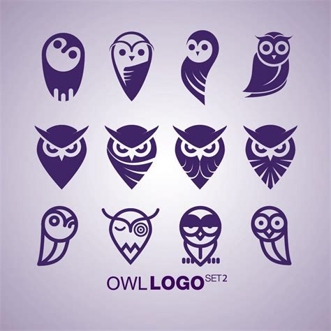 Descarga instantánea Búho Logo Set 2 - Etsy España | Logo hibou, Logo ...