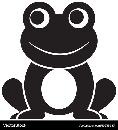 Frog cute animal sitting cartoon Royalty Free Vector Image