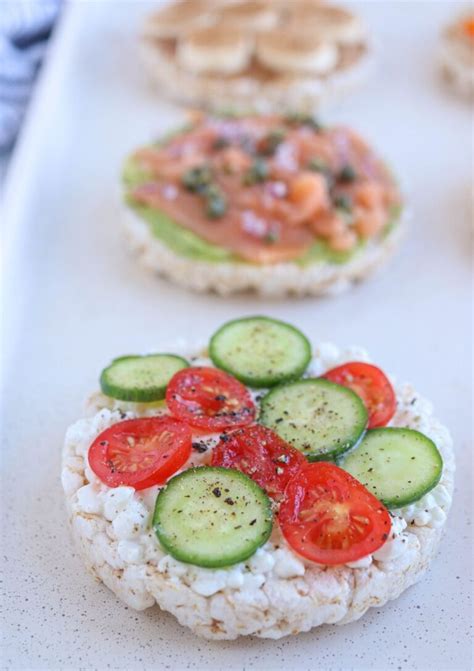 Healthy Rice Cake Snacks - 6 Easy Topping Ideas