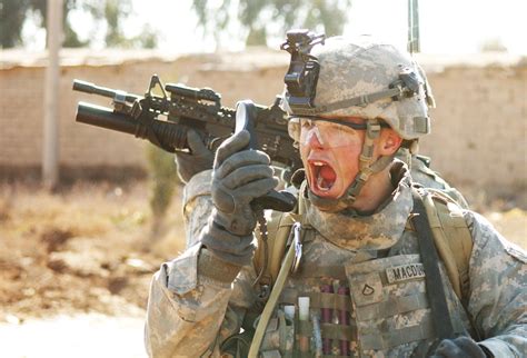 US Army Soldier yelling radio iraq war Blank Template - Imgflip