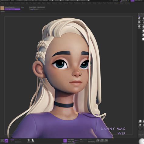 ArtStation - Danny Mac - Chloe [Zbrush and Blender 2.8] wip | Animation art character design ...
