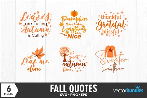 Autumn Fall Quotes Bundle Graphic by vectorbundles · Creative Fabrica