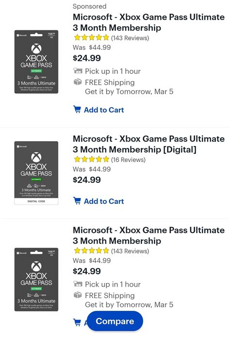 [Deals] Best Buy has 3 month Game Pass Ultimate on sale for $25 : xboxone